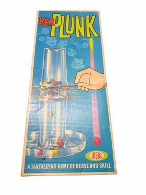 Vintage 1967 Kerplunk Family Game Ideal Toy Corp Made In USA Retro  Box